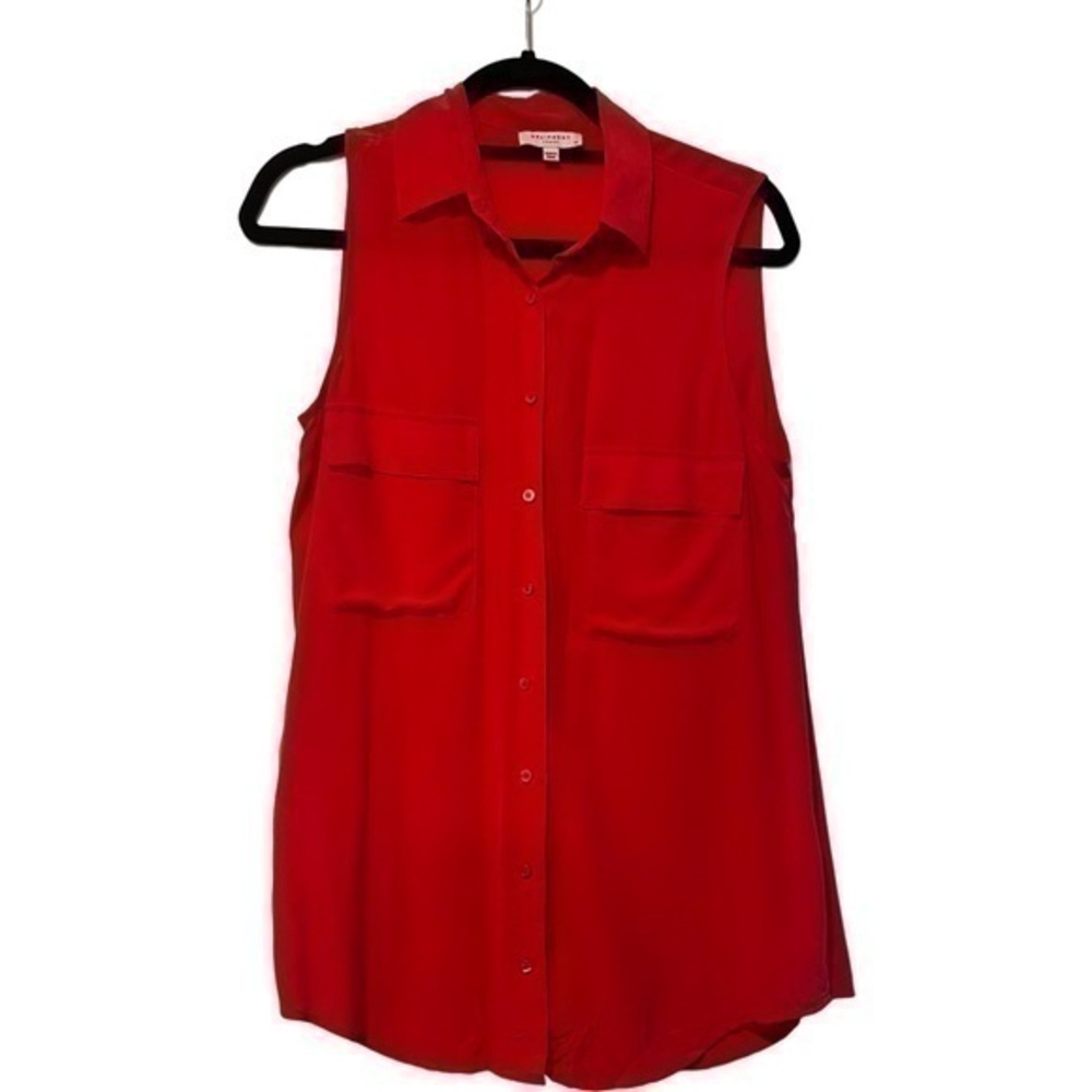 Equipment Red Button up Blouse size xs
